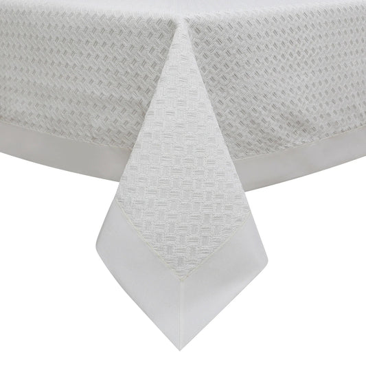 Basketweave Lined Lace Tablecloth